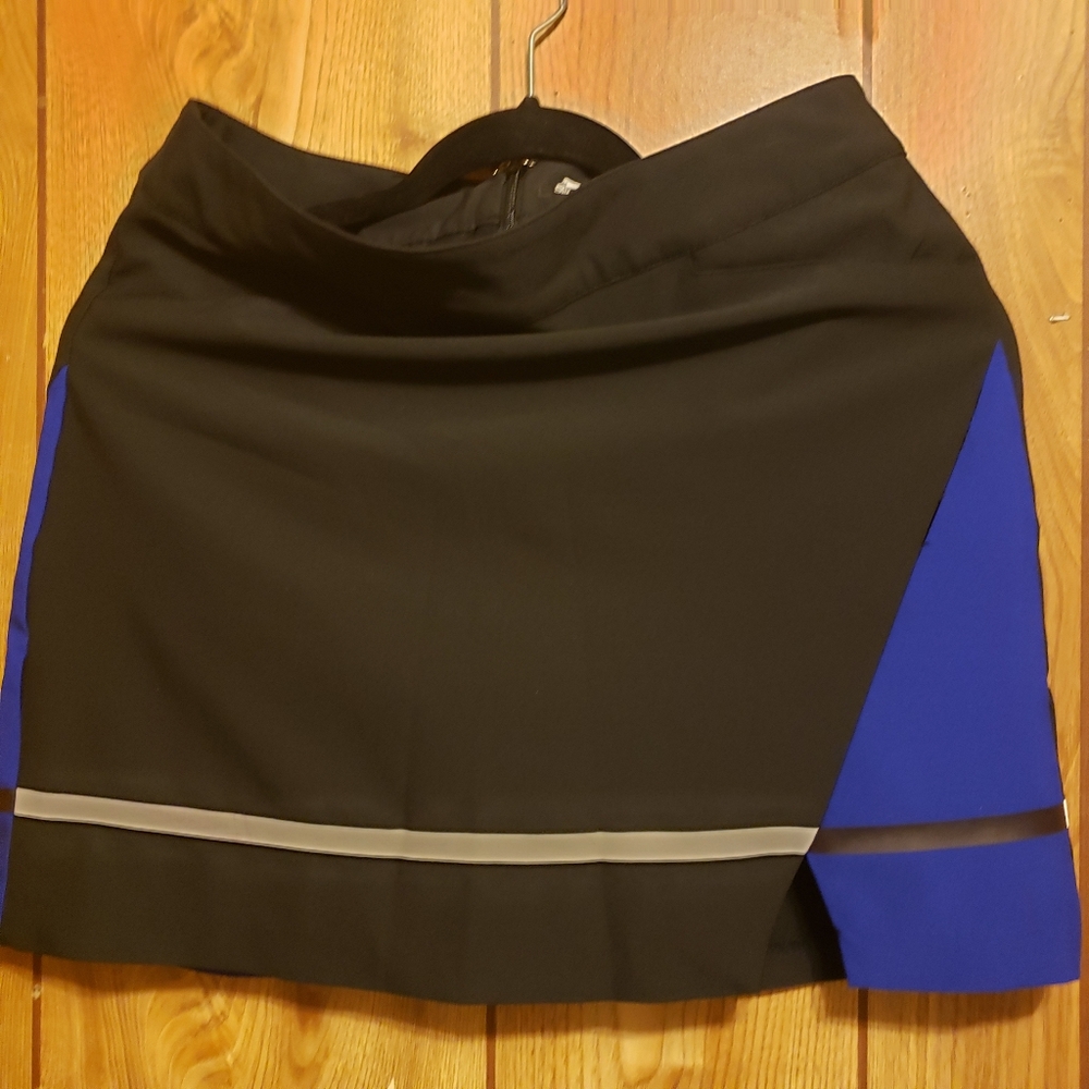 Slazenger Missy Sz 2 Golf  Skirt/Skort Colorblock Black Blue White Pockets!